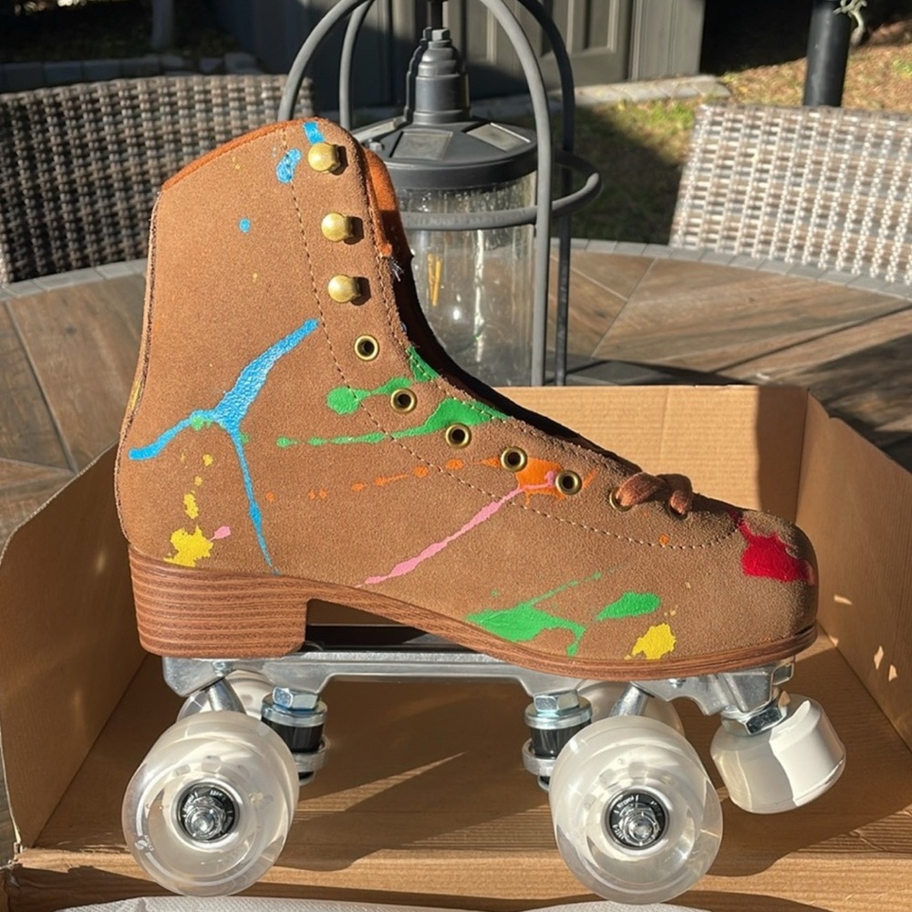 Story Tan Retro Roller Skates